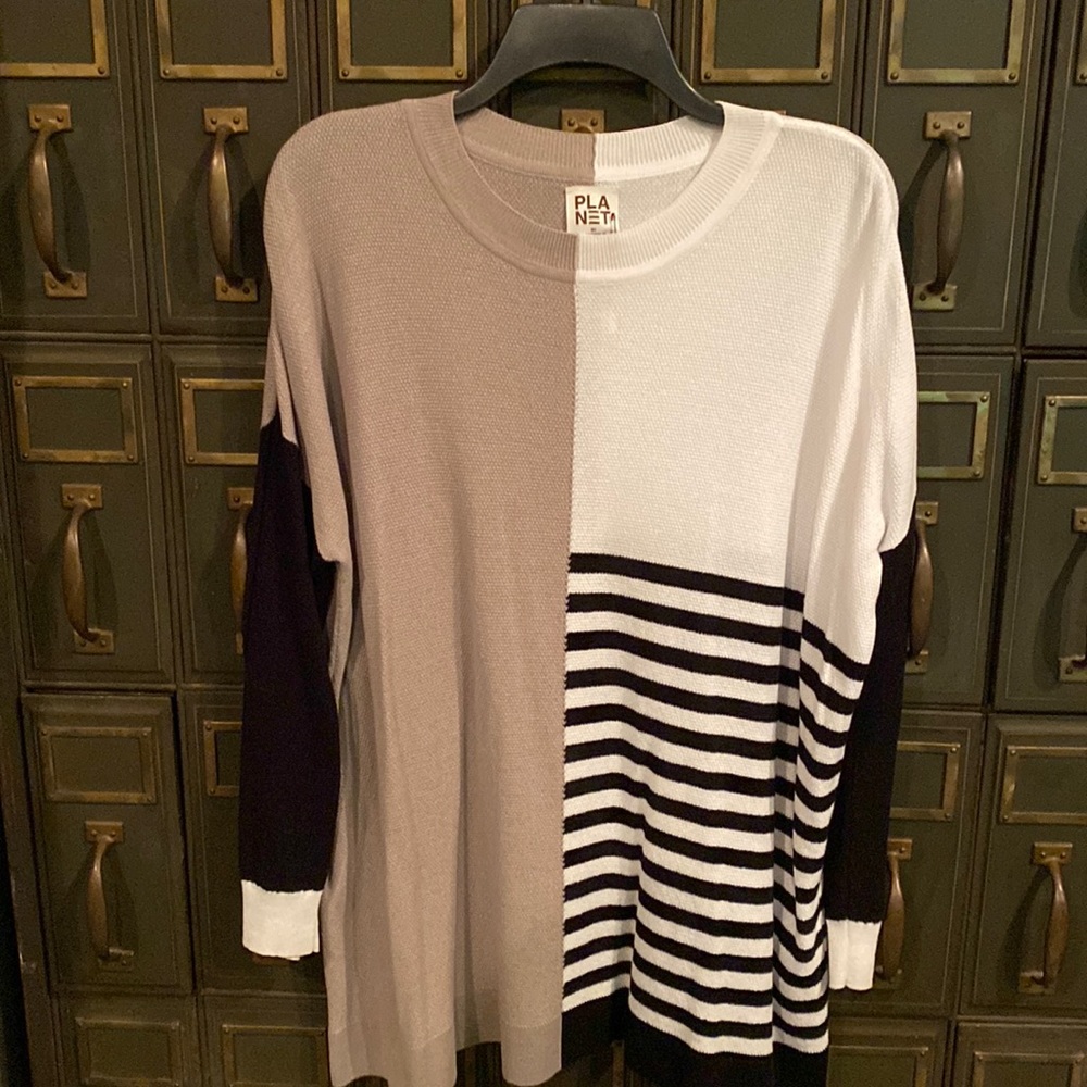 PLANET by Lauren G Pima Cotton Sweater